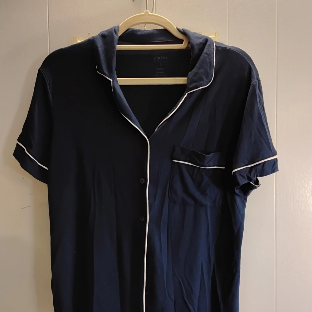 Auden Men's Navy Blue Shirt with White Trim